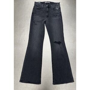 Joes Size 28 Black High Rise Flare Bell Bottoms Festival Boho Retro